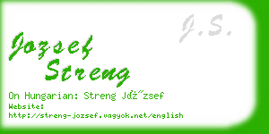 jozsef streng business card